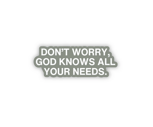 GOD KNOWS STICKER